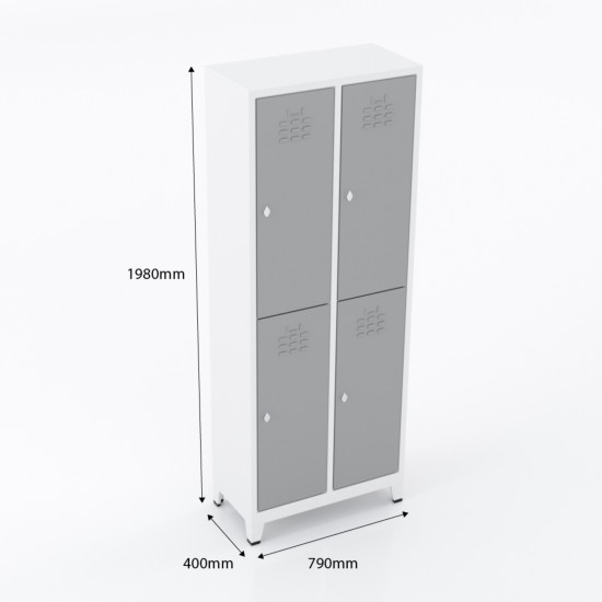 Usta Çelik 4'lü Standart Soyunma Dolabı U-S04 790x400x1980mm