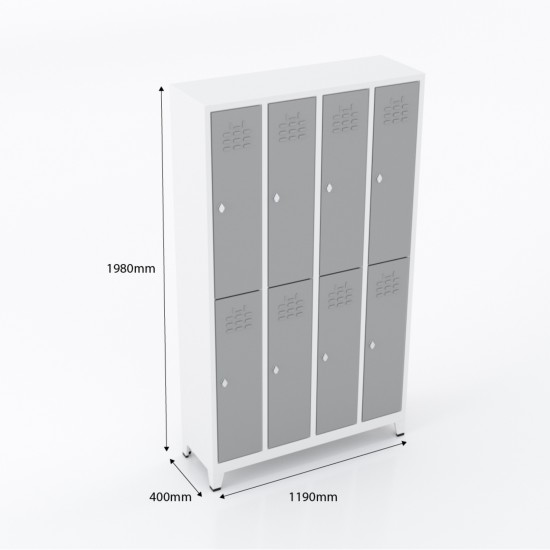 Usta Çelik 8'Li Standart Soyunma Dolabı U-S08 1190x400x1980mm