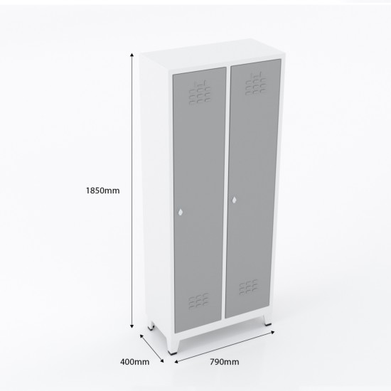 Usta Çelik 2'Li Standart Soyunma Dolabı U-S02 790x400x1850mm İkili